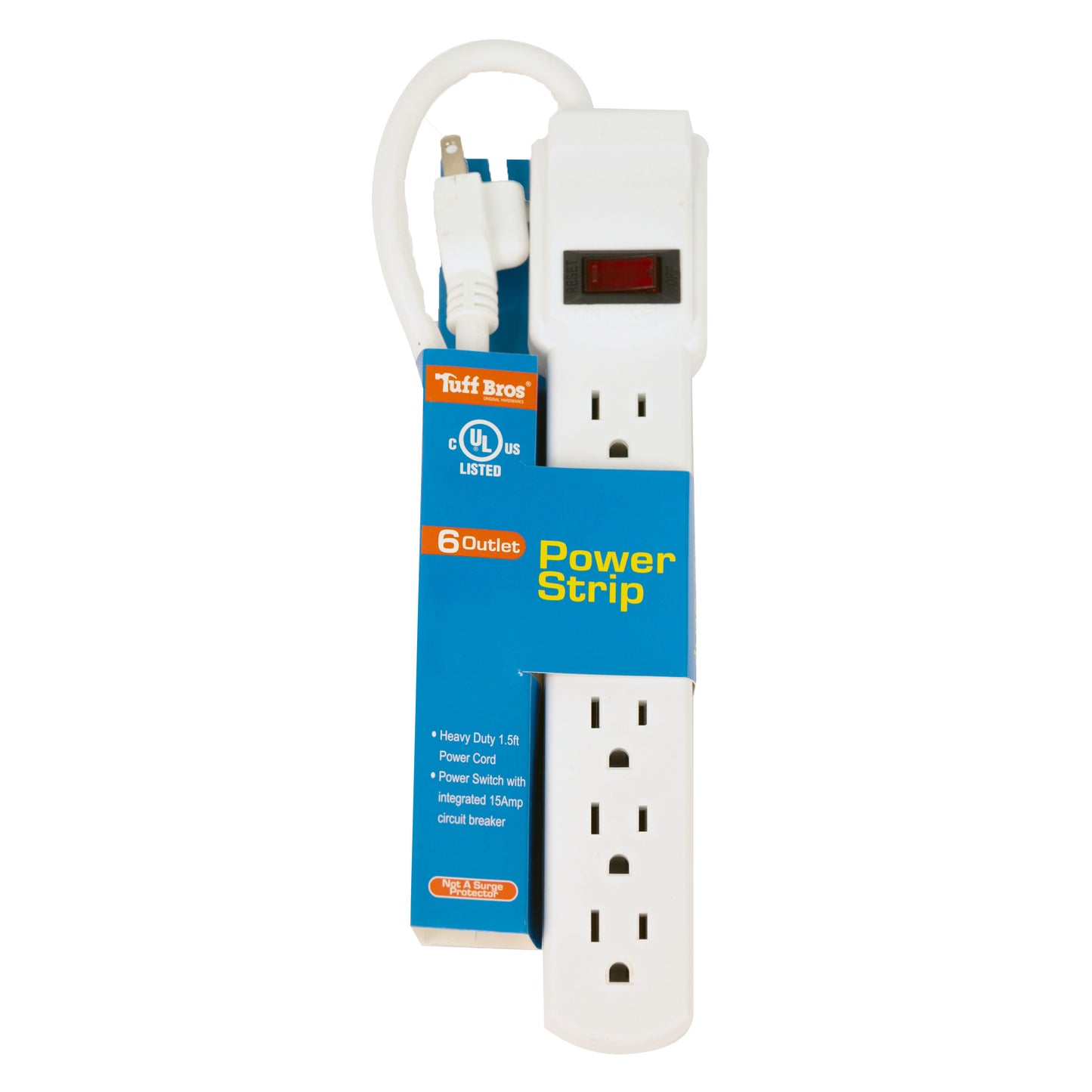 Tuff Bros 6-Outlet 1.5ft Power Strip