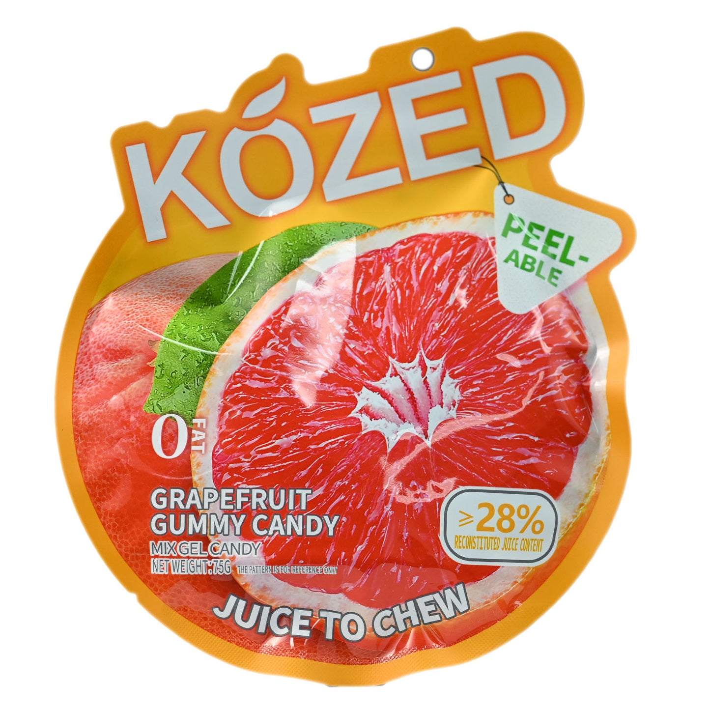 Kozed Peelable Gummy Candy - Grapefruit - 75g