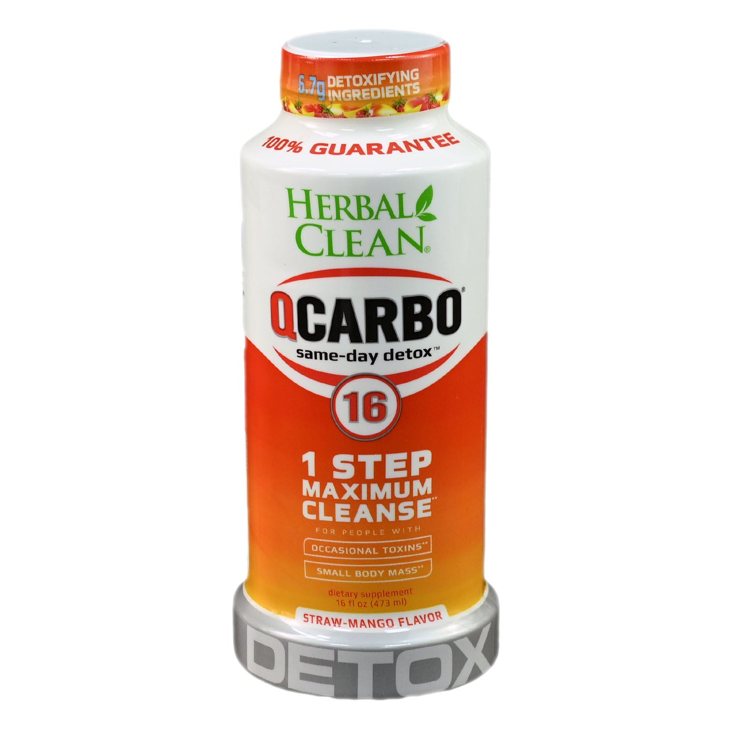 Herbal Clean QCarbo 16 Detox - Straw-Mango - 16oz