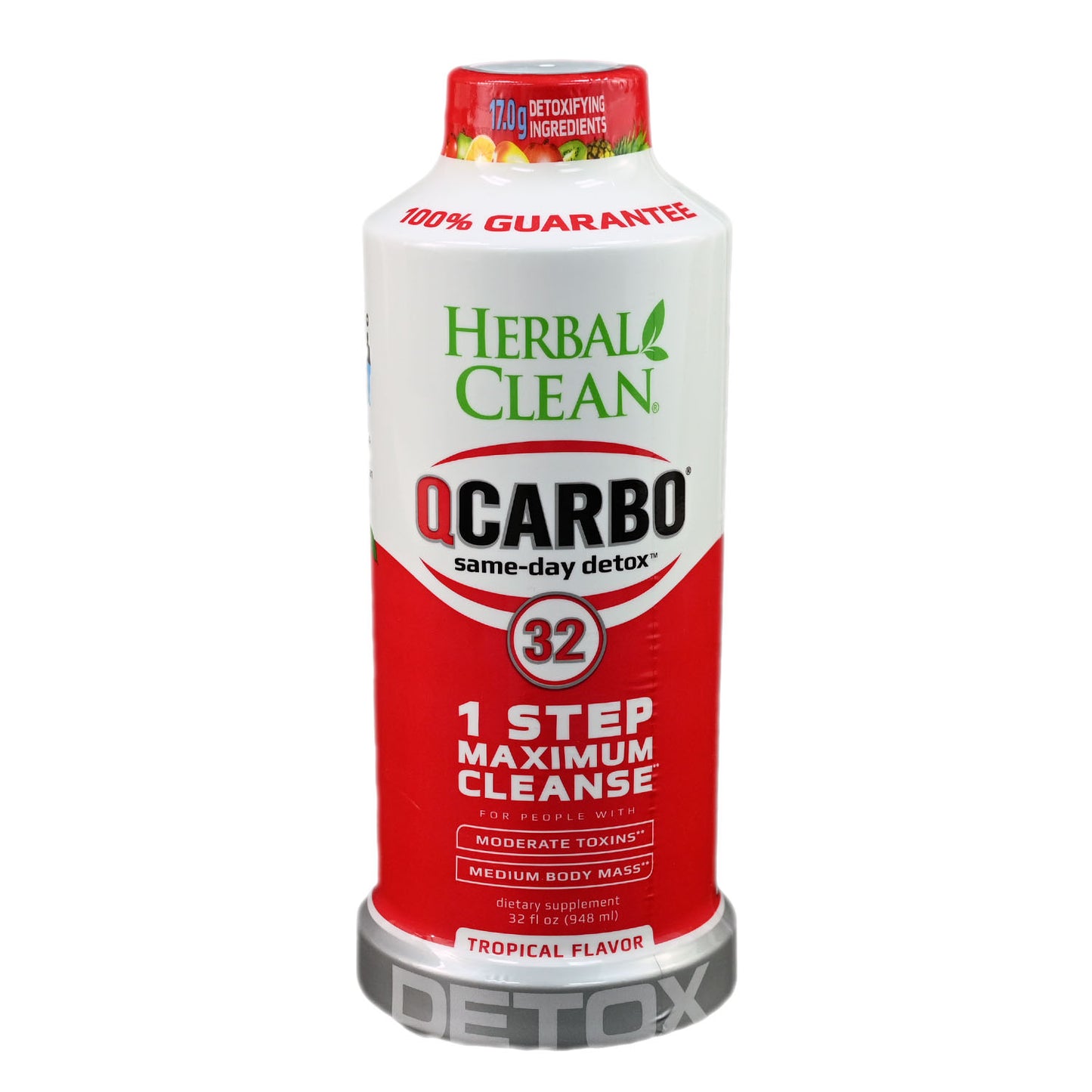 Herbal Clean QCarbo 32 Detox - Tropical - 32oz