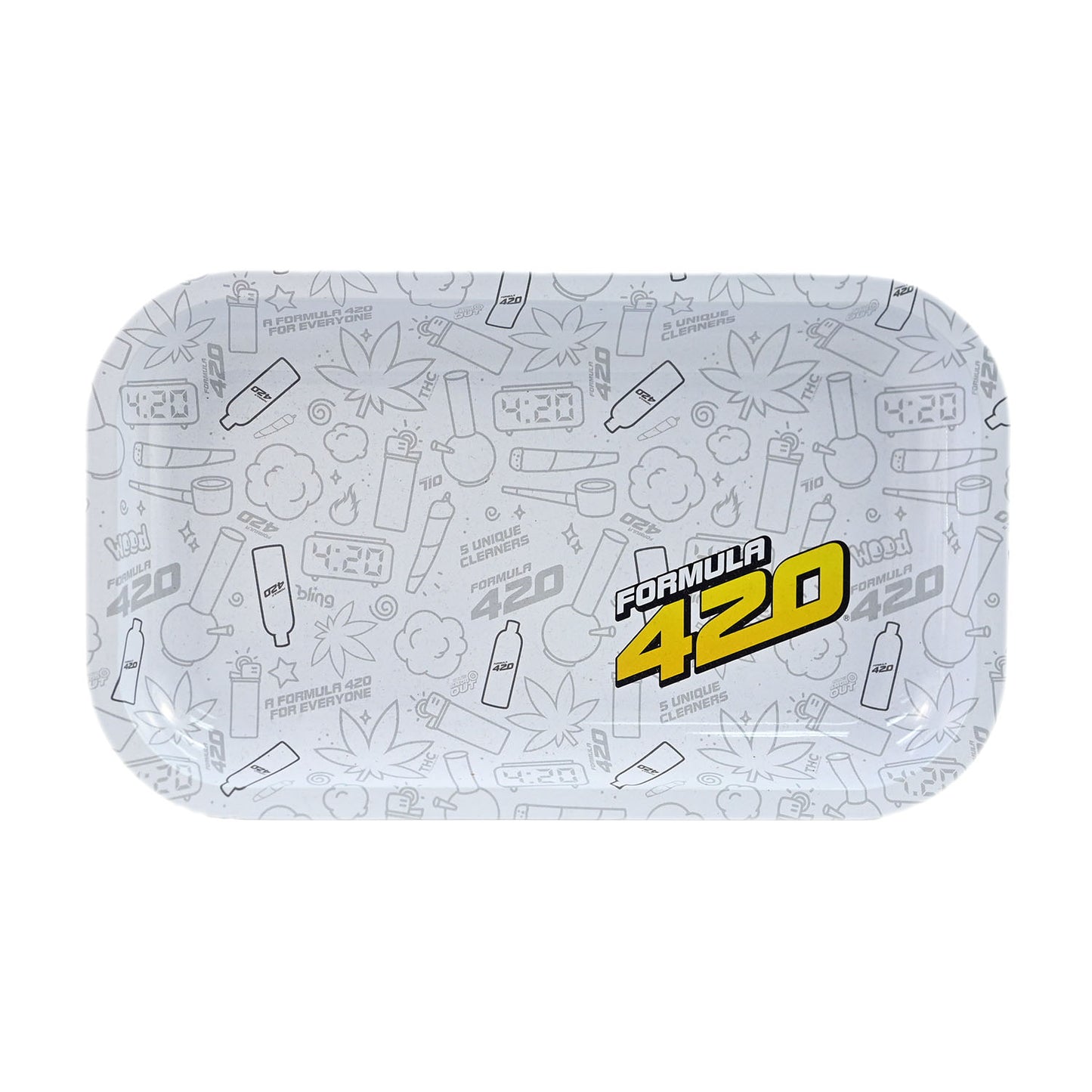 Formula 420 Rolling Tray (Small, White Sketch)