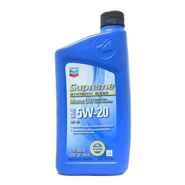 Chevron Supreme 5W-20 Synthetic Blend Motor Oil - 1 Quart