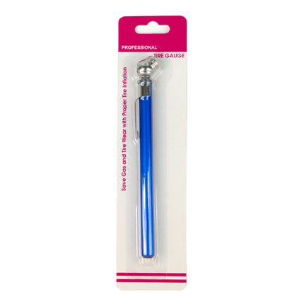 Chrome Plated Tire Gauge with Pocket Clip