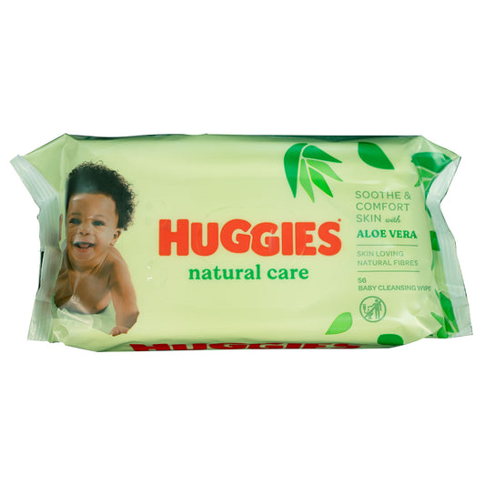 Huggies Natural Care 56ct Baby Cleansing Wipes - Aloe Vera
