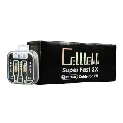 Celltekk Super Fast 3X Type C to iPhone Cable 10ct