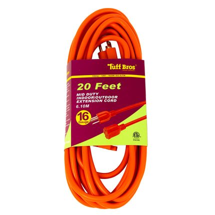Tuff Bros 20ft Extension Cord (Indoor/Outdoor)