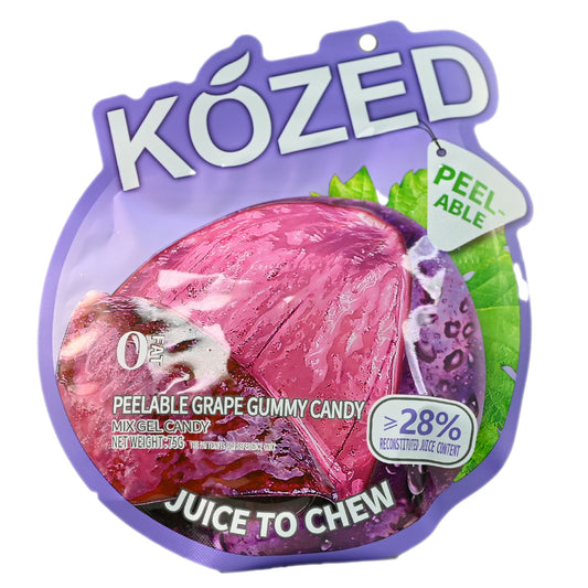 Kozed Peelable Gummy Candy - Grape - 75g