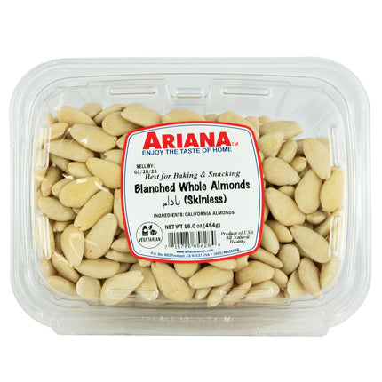 Ariana Blanched Whole Almonds (Skinless) - 450g