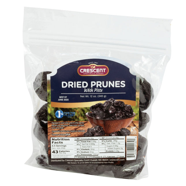 Crescent Dried Prunes with Pitts - 340g