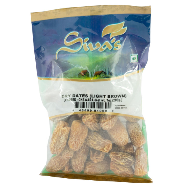 Siva's Dry Dates (Light Brown) - 200g