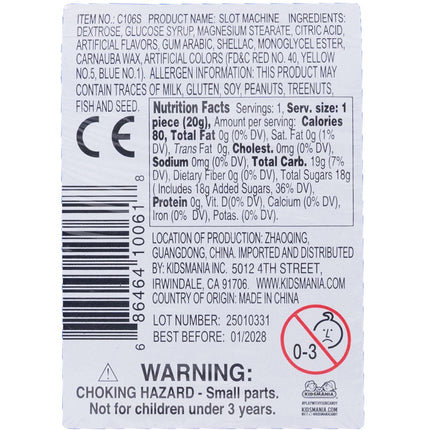 Kidsmania Candy Jackpot Toy w/ Candy - 1pc