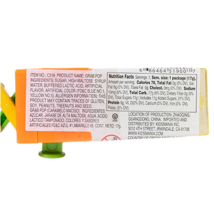 Kidsmania Grab Pop Toy w/ Candy - 1pc