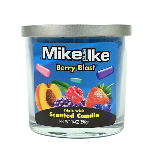 Mike and Ike Berry Blast Triple Wick Candle - 14oz