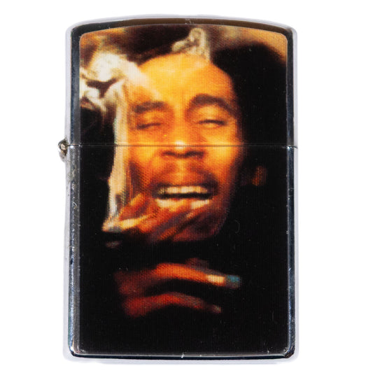 Metal Flip Lighter (w/o Fuel) - Marley Smoke Holographic Design