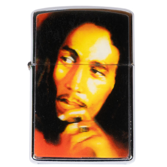 Metal Flip Lighter (w/o Fuel) - Marley Think Holographic Design