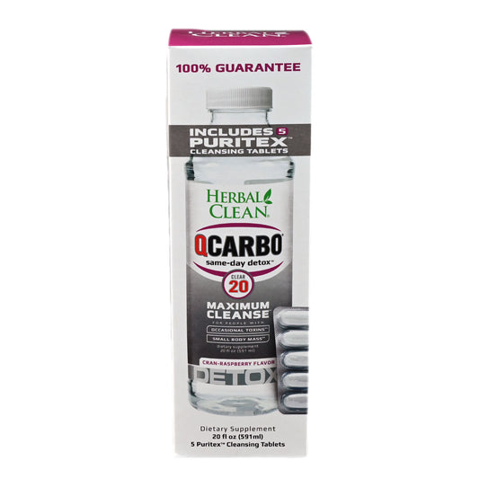 Herbal Clean QCarbo Clear 20 Detox - Cran-Raspberry - 20oz