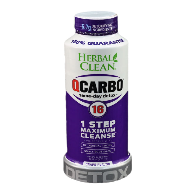 Herbal Clean QCarbo 16 Detox - Grape - 16oz