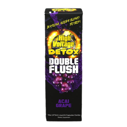 High Voltage Double Flush Detox - Acai Grape - 16oz