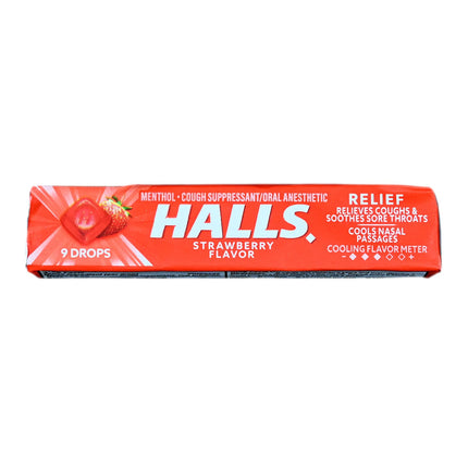 Halls Relief Strawberry Cough Drops - 9ct