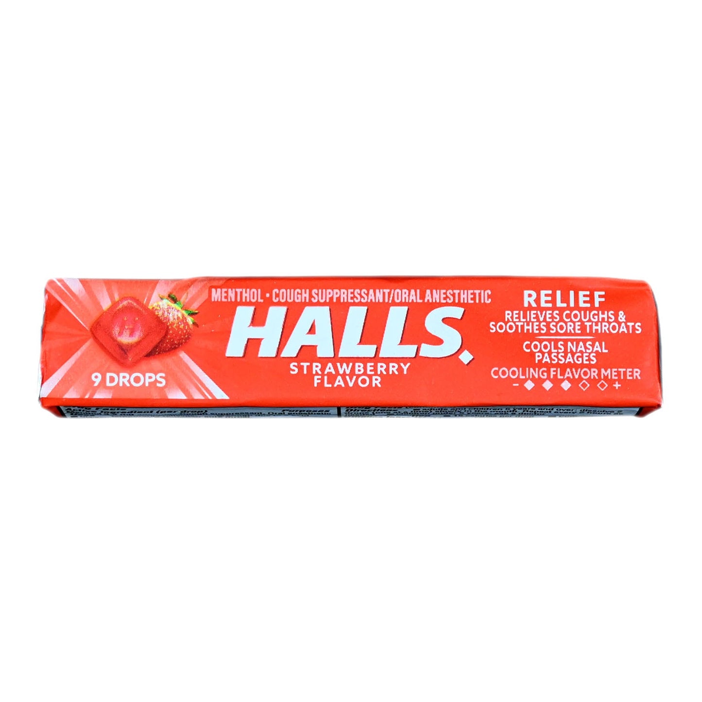 Halls Relief Strawberry Cough Drops - 9ct