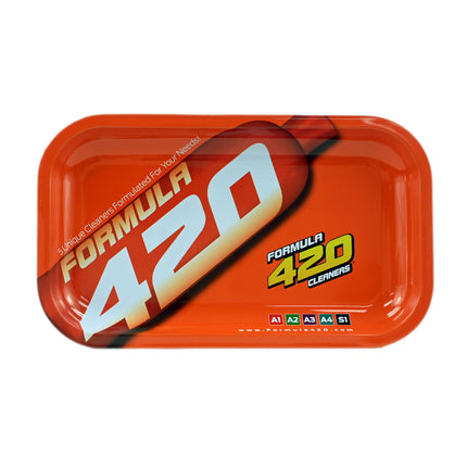 Formula 420 Rolling Tray (Small, Orange with Bottle)