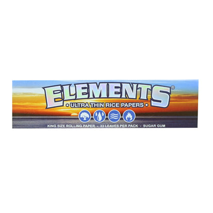 Elements Ultra Thin Rice King Size Slim Rolling Papers - 33ct