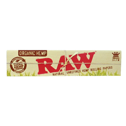RAW Organic Hemp King Size Slim Rolling Papers - 32ct