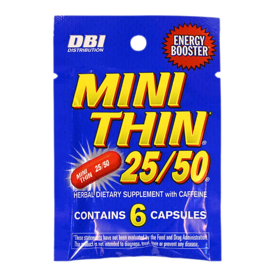 DBI Mini Thin Energy Booster 25/50 - 6ct Capsules